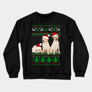 Funny Dog  Christmas Tree Santa Hat Xmas  - Merry Christmas Crewneck Sweatshirt